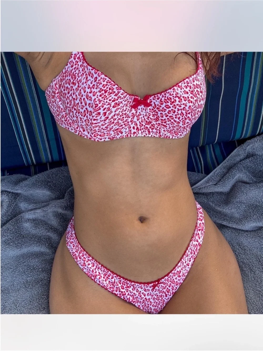 Frankie’s bikinis red cheetah print bikini